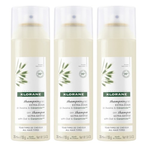 클로란 오트 & 세라마이드 드라이샴푸 플로럴 파우더리향, 250ml, 3개