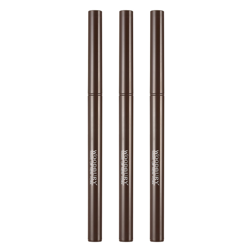 우드버리 크리미젤 수퍼슬림 오토아이라이너 0.12g, 브라운, 3개