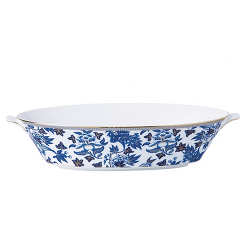 웨지우드 히비스커스 오벌 서빙 볼 플로럴 33.9 x 16.6 cm 1.378L, 혼합색상, 1개