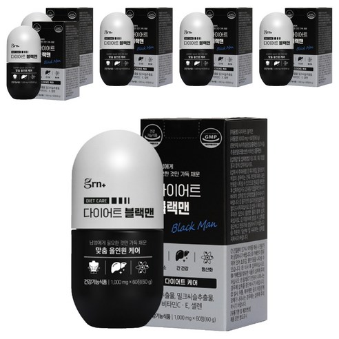 GRN 다이어트 블랙맨 60g, 60정, 6개