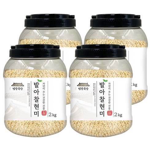 건강곡간 발아찰현미, 2kg, 4개