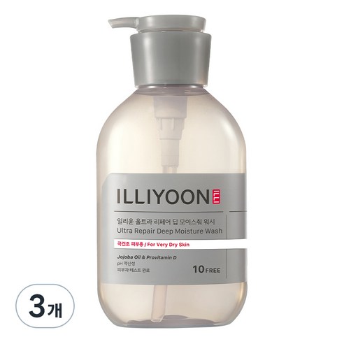 일리윤 울트라 리페어 딥 모이스춰 워시, 500ml, 3개