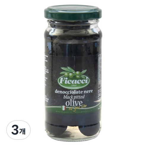 피카치 블랙 피티드 올리브 씨제거 오히블랑카, 3개, 240g
