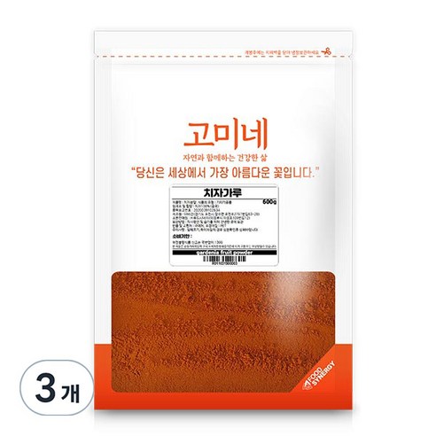 고미네 치자가루 랜덤발송, 600g, 3개