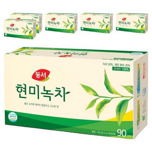 동서 현미녹차, 1.5g, 90개입, 6개