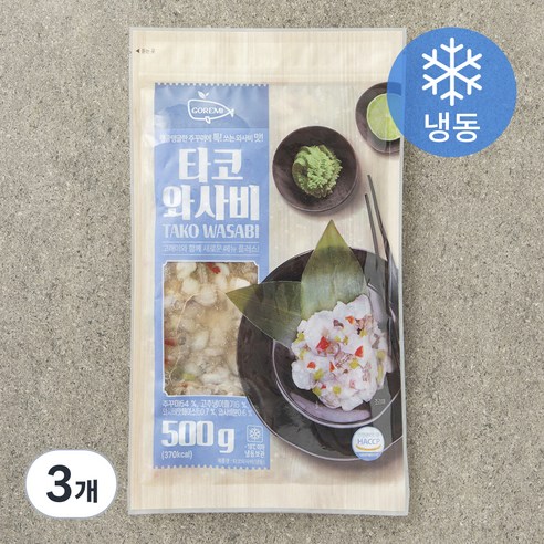 고래미 타코와사비 (냉동), 500g, 3개