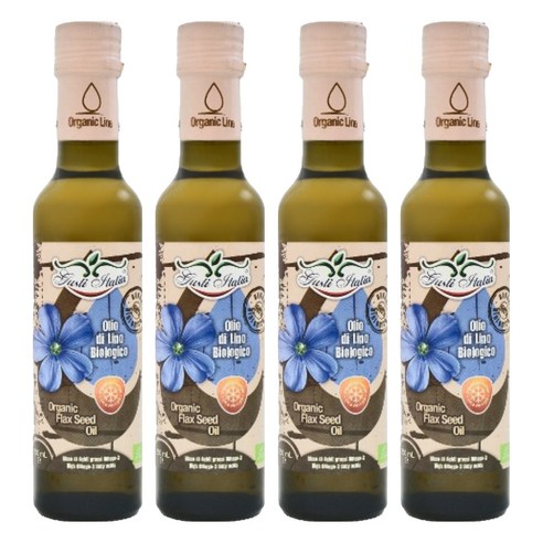 구스티 유기농 아마씨 오일, 250ml, 4개