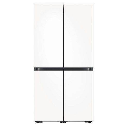 삼성전자 비스포크 4도어 냉장고 글래스 875L 방문설치, 새틴 화이트(상단), 새틴 화이트(하단), RF85C90F1W6