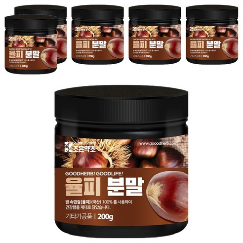 조은약초 율피분말, 6개, 200g