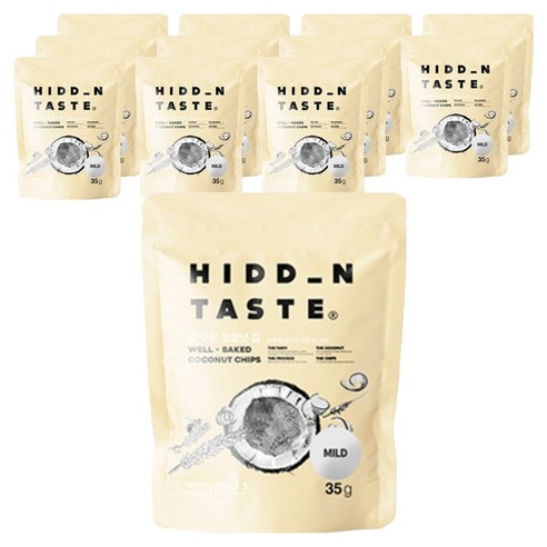 히든테이스트 잘 구운 코코넛 칩 마일드, 35g, 12개