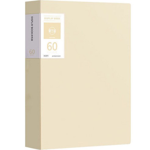 서류정리 A4 클리어파일 60p, 베이지, 1개