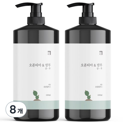 살림백서 오푼티아 앤 밤부 퍼퓸 샴푸 유칼립투스향, 1L, 8개