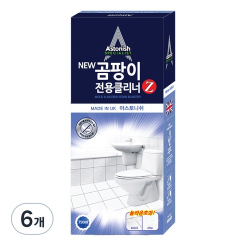아스토니쉬 NEW 곰팡이 전용 클리너 Z, 750ml, 6개