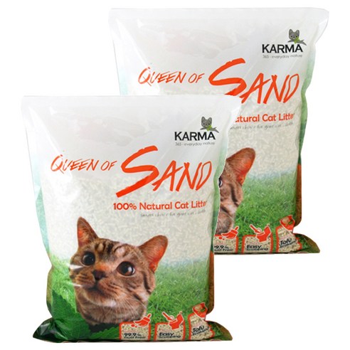 카르마 퀸오브샌드 고양이 모래, 7L, 2개, 오리지널