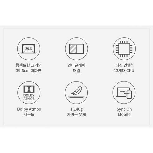 휴대성, 성능, 배터리 수명을 갖춘 LG 그램 15 코어 i5 노트북