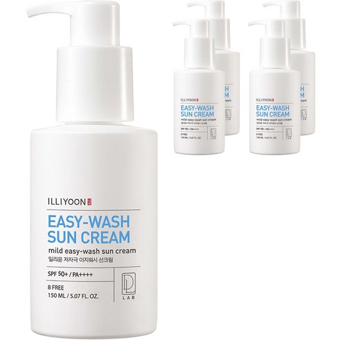 일리윤 저자극 이지워시 선크림 SPF50+ PA++++, 150ml, 5개