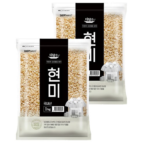 더담은 국산 현미, 1kg, 2개