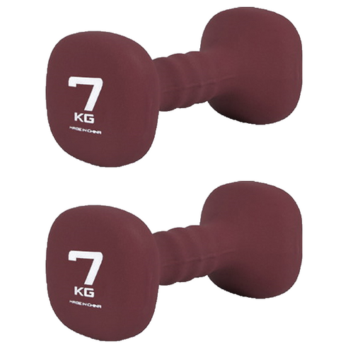 아이워너 네오프렌 사각 아령 버건디, 7kg, 2개