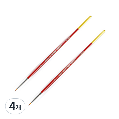 바바라 수채화붓 30R, 0호, 4개