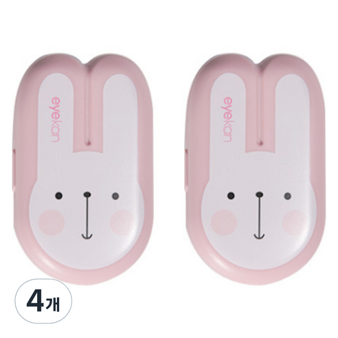 블랙트리 헬로우 바니 렌즈 케이스, 핑크, 4개