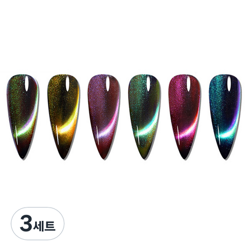 카카스 자석 파우더 6종 세트 KN-A4109, 3개