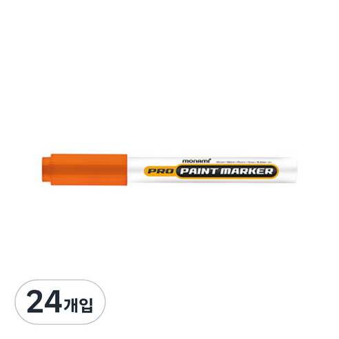 모나미 프로 페인트마카 주황, 1색, 24개입