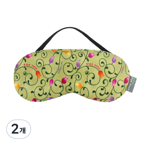 그린라이프 허브 눈찜질팩 카키, 1개입, 2개