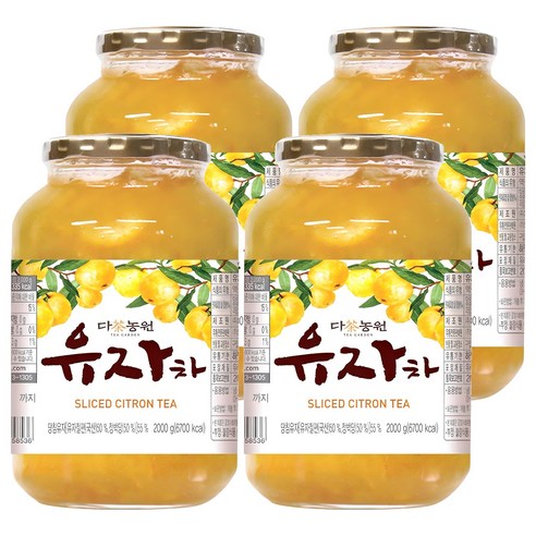 다농원 유자차, 2kg, 1개입, 4개, 2000g