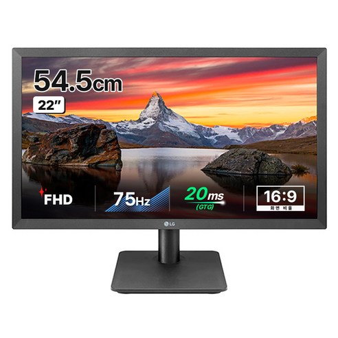 LG PC모니터 FHD 22MP410, 54.5cm