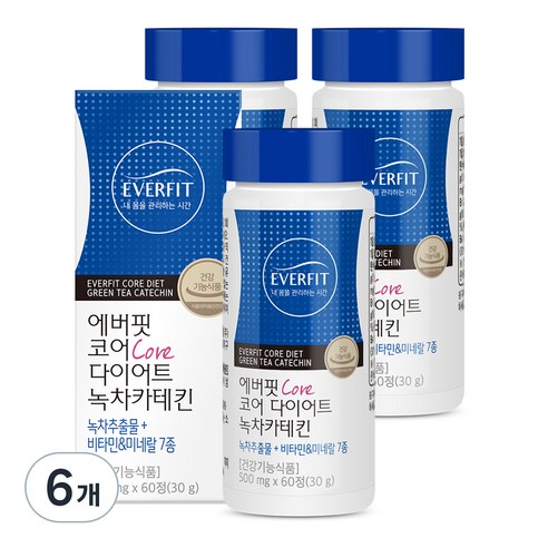 에버핏 코어 다이어트 녹차카테킨, 60정, 6개