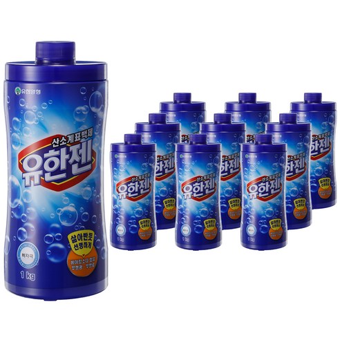 유한젠 산소계 표백제 분말형 용기, 1kg, 10개