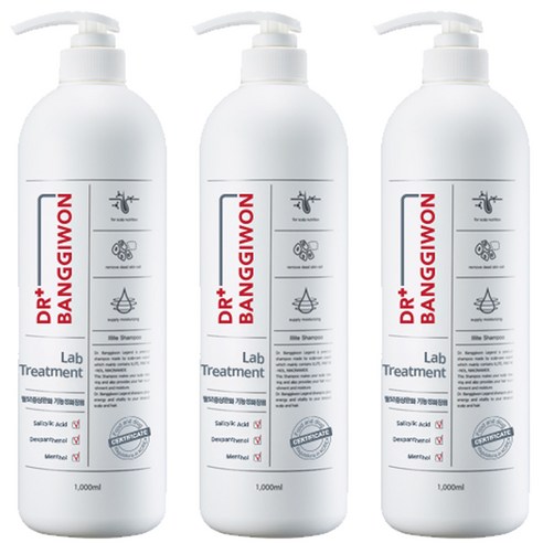 닥터방기원 랩 탈모 기능성 헤어트리트먼트, 1000ml, 3개