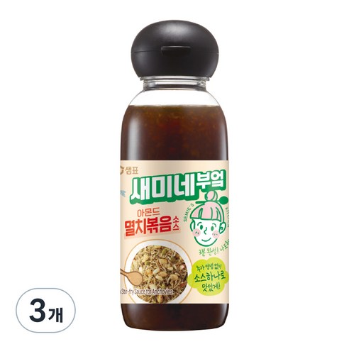 새미네부엌 아몬드 멸치볶음소스, 3개, 300ml