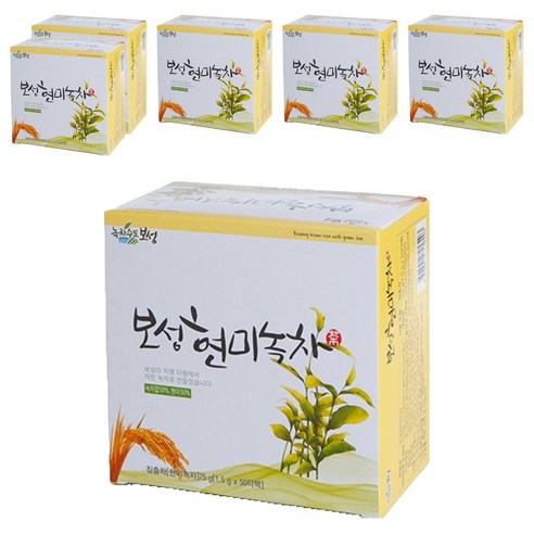 녹차수도보성 보성 현미녹차 티백, 1.5g, 50개입, 6개