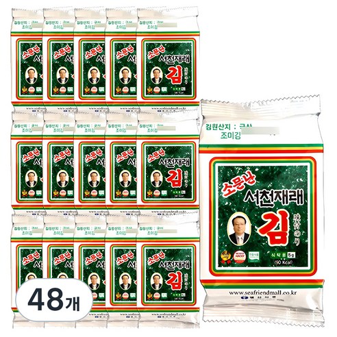 영신식품 소문난 서천 재래김, 15g, 48개