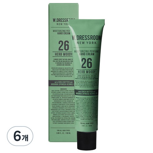 더블유드레스룸 퍼퓸 핸드크림 26 허브우디, 50ml, 6개