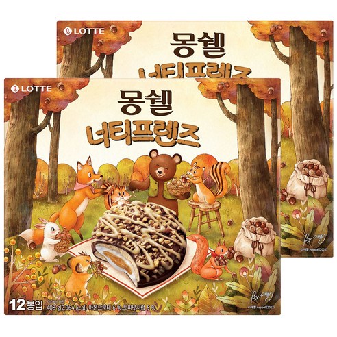 몽쉘 너티프렌즈 12p, 408g, 2개