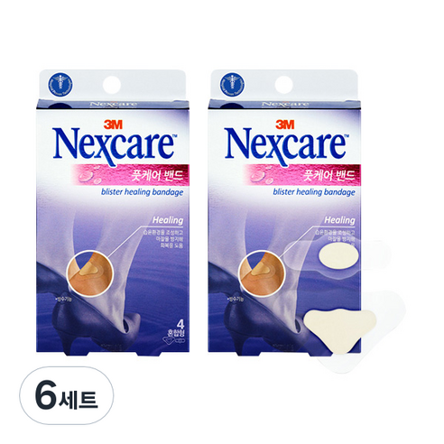 3M 넥스케어 풋케어 밴드 혼합형 4매, 6세트