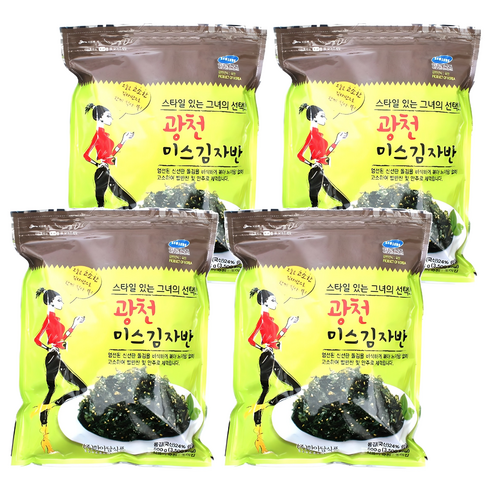 한아담식품 광천 미스 김자반, 500g, 4개
