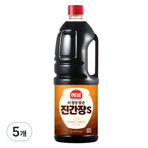 해표 진간장S, 1.8L, 5개