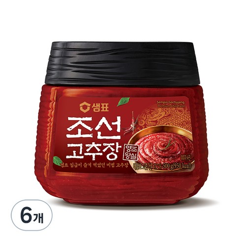 샘표 조선고추장, 500g, 6개