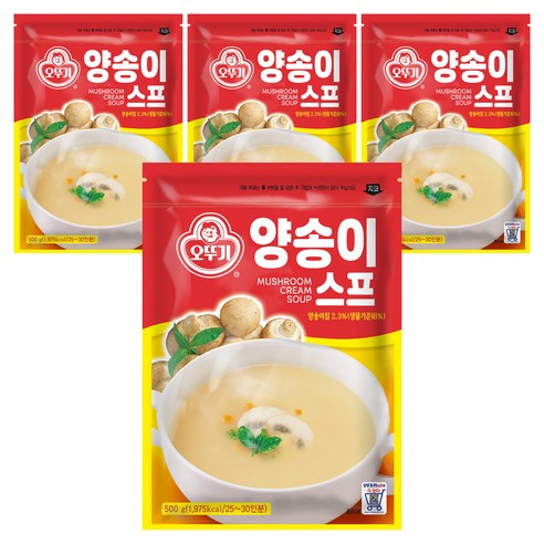 오뚜기 양송이스프, 500g, 4개