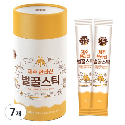꿀타민 청정 제주 야생화 벌꿀스틱 7호, 360g, 7개