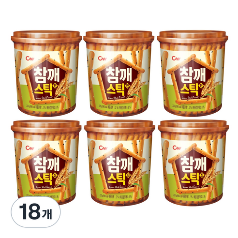 청우식품 참깨스틱 진, 85g, 18개