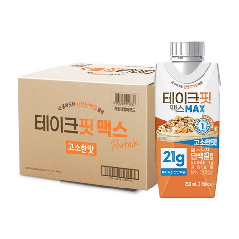 테이크핏 맥스 고소한맛 프로틴, 250ml, 24개