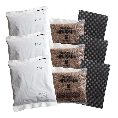 모리앤 깔끔 분갈이 풀세트, 3세트, 2L, 1kg