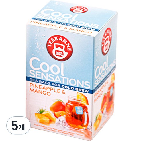 티칸네 쿨 센세이션 파인애플 앤 망고, 2.5g, 18개입, 5개