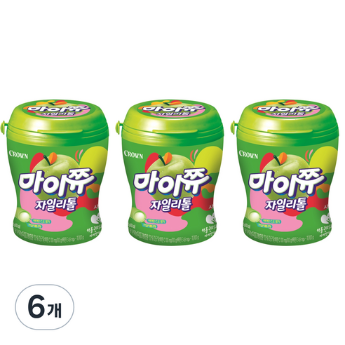 크라운 마이쮸 용기 사과, 110g, 6개