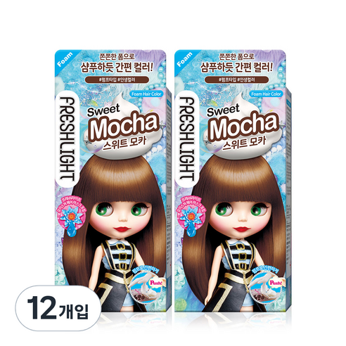 프레쉬라이트 폼 컬러 염색제, 스위트모카, 12개