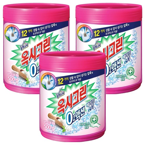 오투액션 옥시크린 베이킹소다, 500g, 3개
